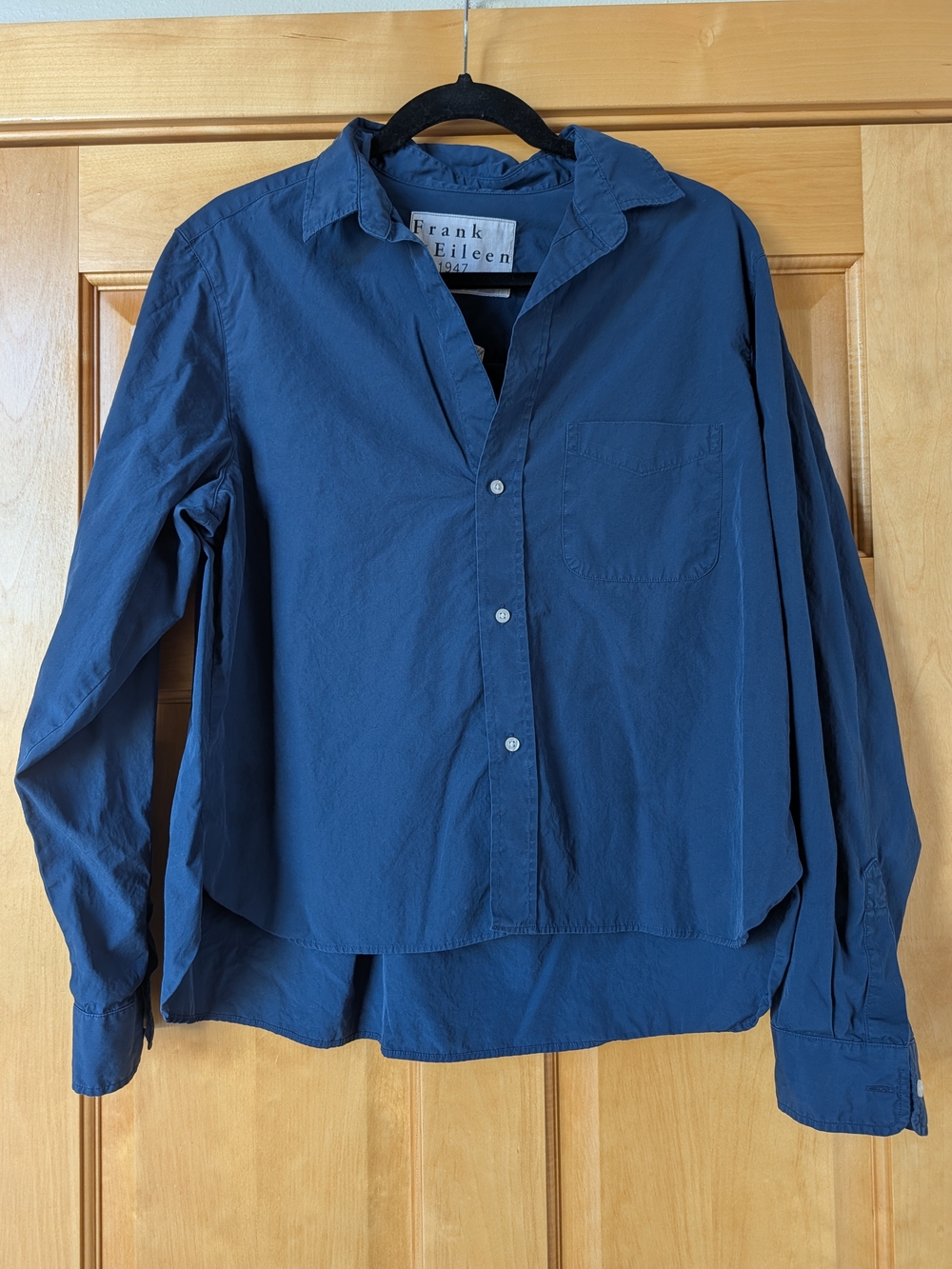 Frank & Eileen Deep Blue 100% Cotton Button-Down Shirt